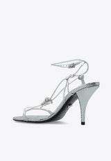 Versace La Medusa 85 Metallic Leather Sandals