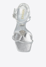 Versace La Medusa 85 Metallic Leather Sandals