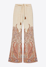 Zimmermann Rhiannon Paisley Print Flare Pants