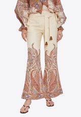 Zimmermann Rhiannon Paisley Print Flare Pants