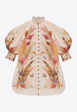 Zimmermann Ascension Billow Floral Blouse