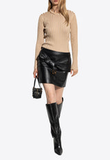 Versace Ribbed Knit Fitted Top