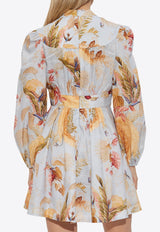 Zimmermann Ascension Plunge Floral Mini Dress