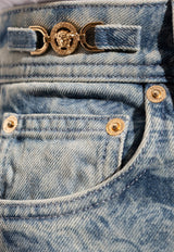 Versace Barocco Motif Mid-Rise Jeans