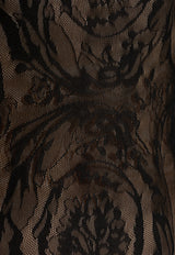 Versace Barocco Lace Bodysuit Black 1021153 1A14840-1B000