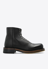 Alexander McQueen Maker Zip Ankle Boots in Grained Leather