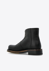 Alexander McQueen Maker Zip Ankle Boots in Grained Leather