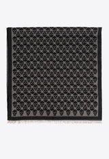 Alexander Mcqueen Skull Print Fringed Scarf 835378 4A82Q-1062