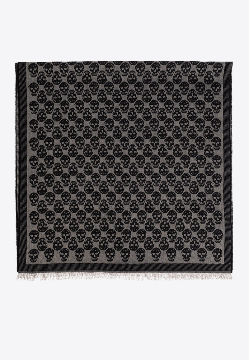Alexander Mcqueen Skull Print Fringed Scarf 835378 4A82Q-1062