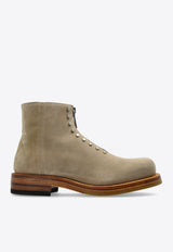 Alexander McQueen Maker Zip Suede Ankle Boots