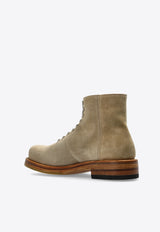 Alexander McQueen Maker Zip Suede Ankle Boots