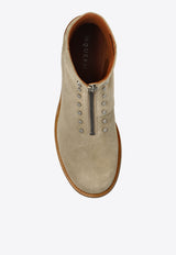 Alexander McQueen Maker Zip Suede Ankle Boots