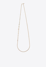 Alexander McQueen Necklace with Logo-Lettering and Crystal Gold 836401 J161C-1035