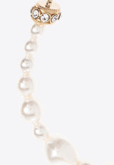 Alexander McQueen Pearl Bracelet with Crystal-Embellishment Gold 836479 J161P-1953