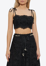 Zimmermann Rhiannon Broderie Anglaise Cropped Top