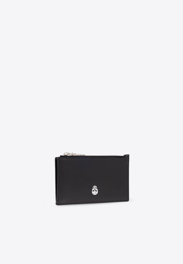 Alexander Mcqueen Skull Print Leather Zip Cardholder 836146 1AAVB-1064