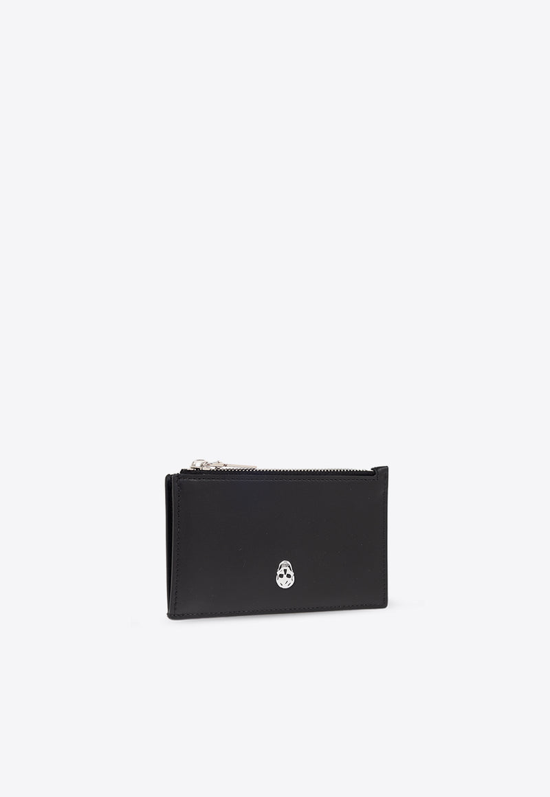 Alexander Mcqueen Skull Print Leather Zip Cardholder 836146 1AAVB-1064