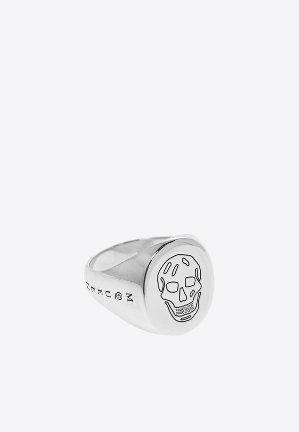 Alexander Mcqueen Skull Signet Ring 836675 J161N-446