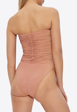Zimmermann Bow Draped One-Piece Swimsuit