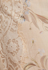Zimmermann Cascadian Lace-Trimmed Floral Pants
