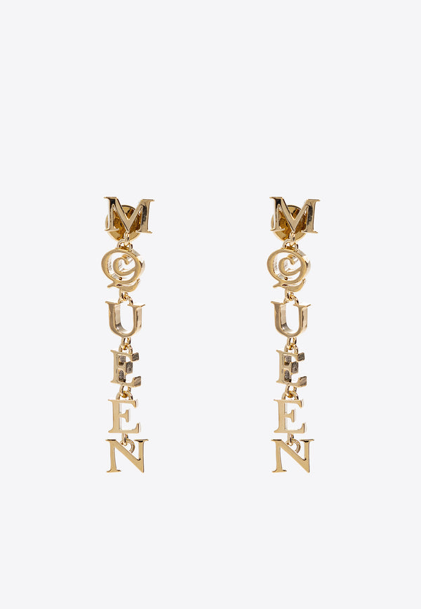 Alexander Mcqueen Logo Lettering Drop Earrings 836403 J161G-953