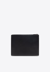 Alexander McQueen Logo Print Leather Pouch Bag