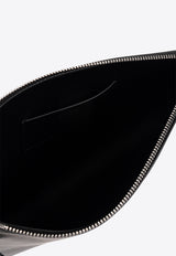 Alexander McQueen Logo Print Leather Pouch Bag