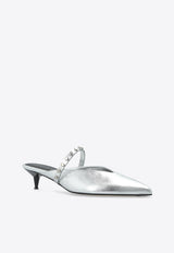 Alexander McQueen Revel 50 Metallic Leather Mules