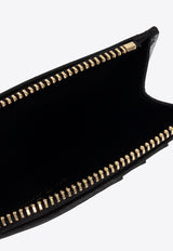 Alexander McQueen Logo Stamped Leather Zip Cardholder