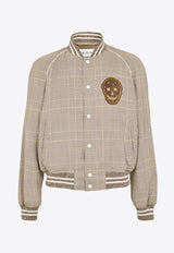 Alexander McQueen Bomber Jacket with Check-Pattern