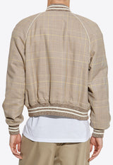 Alexander McQueen Bomber Jacket with Check-Pattern