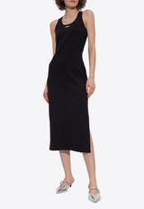 Alexander McQueen Ribbed Bodycon Midi Dress