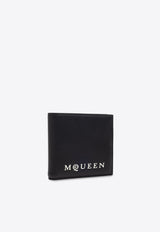 Alexander McQueen Bi-Fold Leather Wallet with Logo-Print
