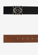 Loewe Reversible Anagram Leather Belt Black E821238X12 0-BLACK TAN PALLADIUM