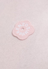 Kenzo Boke Flower 2.0' Embroidered Ribbed T-shirt Pink FF52TS156 4SJ-33