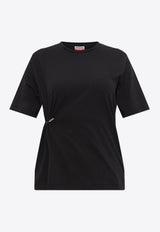 Kenzo Boke Flower' Safety-Pin T-shirt Black FF62TS351 4SG-99J