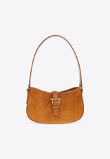Alexander McQueen Mini T-Bar Suede Shoulder Bag