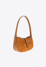 Alexander McQueen Mini T-Bar Suede Shoulder Bag