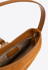 Alexander McQueen Mini T-Bar Suede Shoulder Bag