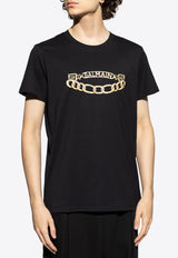 Balmain Printed Chain Logo T-shirt