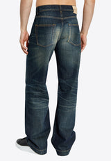 Alexander McQueen Vintage-Effect Straight-Leg Jeans