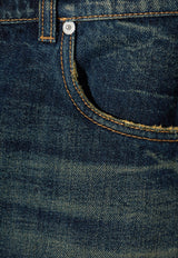Alexander McQueen Vintage-Effect Straight-Leg Jeans