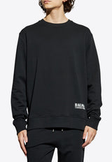Balmain Logo Stamp Print Sweatshirt