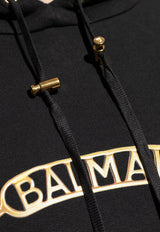 Balmain Printed Chain Logo Hooded Sweatshirt