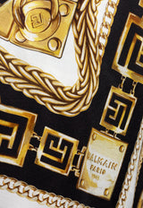 Balmain Baroque Print Silk Bermuda Shorts