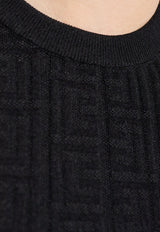 Balmain Crewneck Cropped Knit Top