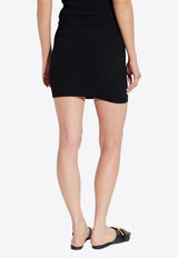 Balmain Monogram Jacquard Rib knit Mini Skirt