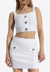 Balmain Tweed Cropped Top