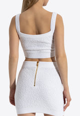 Balmain Tweed Cropped Top