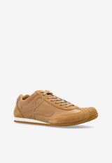 Loewe Ballet Runner 2.0 Leather Sneakers Beige M816282XAR 0-CINNAMON